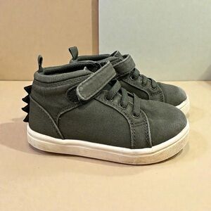 GAP Kids High-Top Sneakers with Dinosaur Spikes - OLIVE size 7C